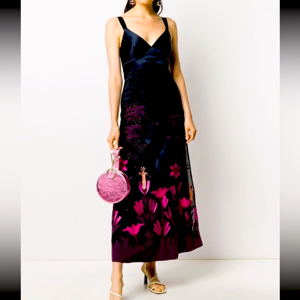 Temperley London Florette Strappy Dress in Midnight